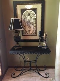 LOVELY METAL/TIN TABLE 
44” L x 17” W x 34” H