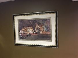 LOTS OF ART, LIONS and TIGERS 
45” W x 32” H
