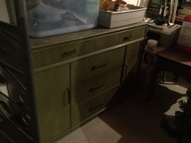 Mid century Green Buffet 