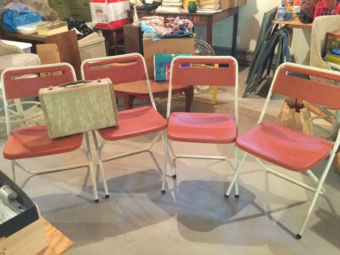 Mid century folding chairs 
