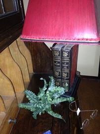 The "book lamp" feels right at home on the secretary.