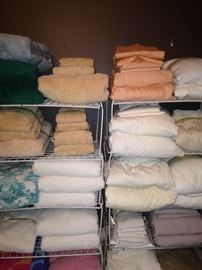 Sheets, towels, and blankets