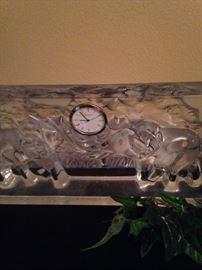 Baccarat elephant clock