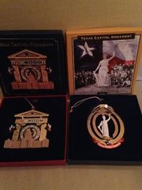 Annual State of Texas Christmas tree ornaments