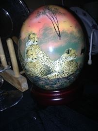 Leopard "Egg" with stand