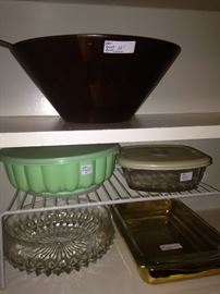 Various serving dishes