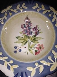 "La Toscana" china by Pamela Gladding (Each bowl has a different flower in the center.)