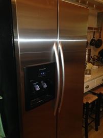 KitchenAid side-by-side stainless steel refrigerator