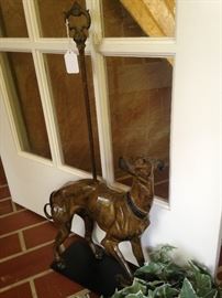Greyhound statue door stop