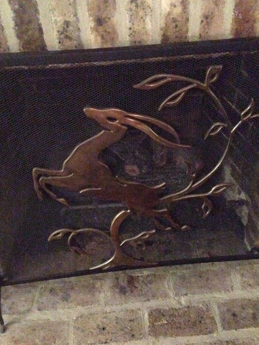 Gazelle fireplace screen