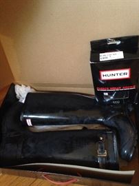 Striking Hunter boots and fleece welly socks