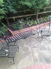 Patio couch and two chairs