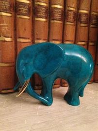 Very fine jade standing elephant