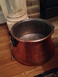 Large copper pot
