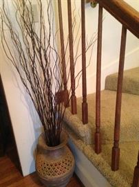 Vase & decorative sticks