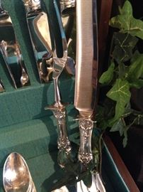 Fabulous Reed & Barton Burgundy sterling silverware carving set
