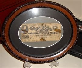 CONFEDERATE TWO DOLLAR BILL