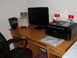 CANON INK JET PHOTO ALL-IN-ONE WIFI PRINTER, SAMSUNG MONITOR, SPEAKERS