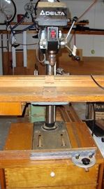 DELTA DRILL PRESS WITH CABINET (ON WHEELS)