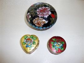 CLOISONNE TRINKET BOXES