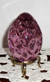 WATERFORD CRYSTAL AMETHYST EGG