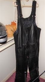 HEIN GERICKE LEATHER BIB PANTS
