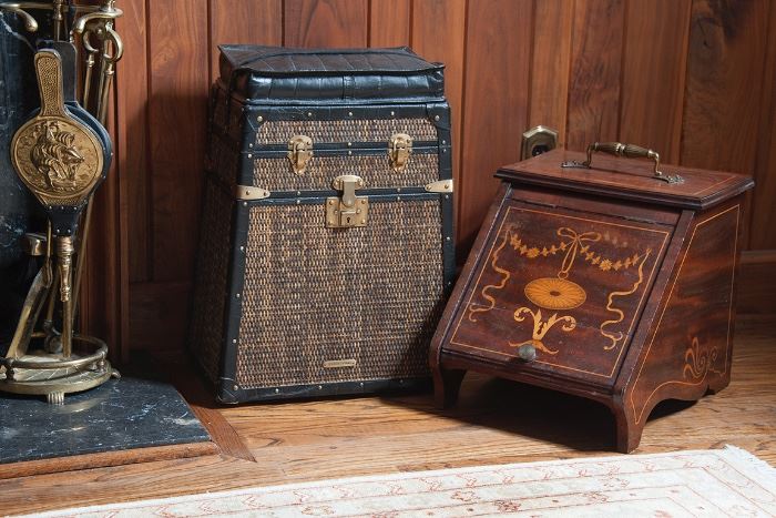 Antique coal scuttle