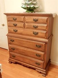 Oak Chest on Chest Early American Style