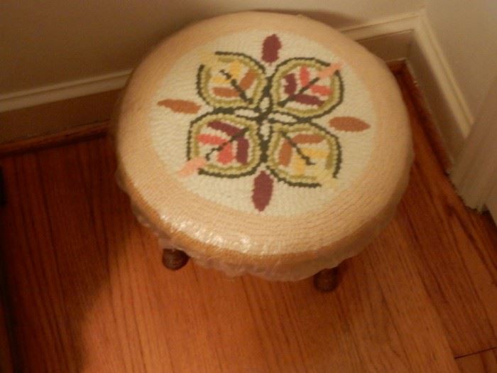 Stool with Hooked Cushion