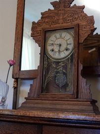 Oak Gingerbread Kitchen Clock