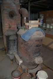 Antique cast iron stoves and parts