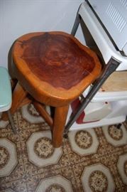 California redwood stool