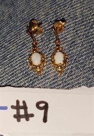14kt opal earrings 