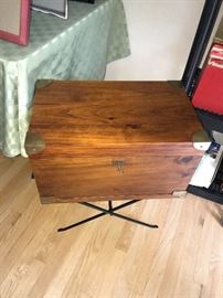 WOODEN TRUNK WITH STAND