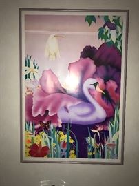 SWAN FRAMED ART