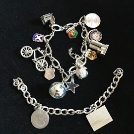 STERLING SILVER CHARM BRACELETS