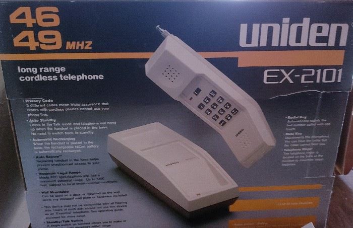 vintage new in box uniden cordless telephone
