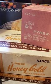 vintage new in box kitchen wares pyrex anchor hocking