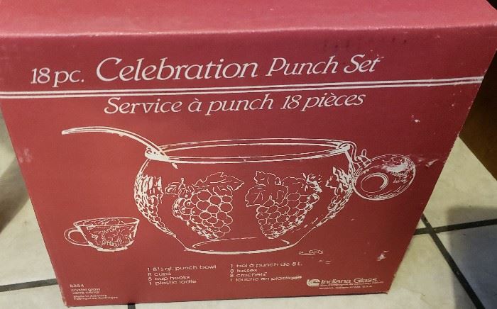 new in box vintage punch bowl