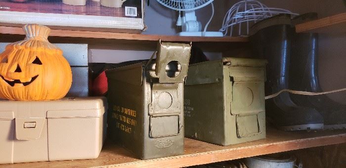 vintage military ammo boxes