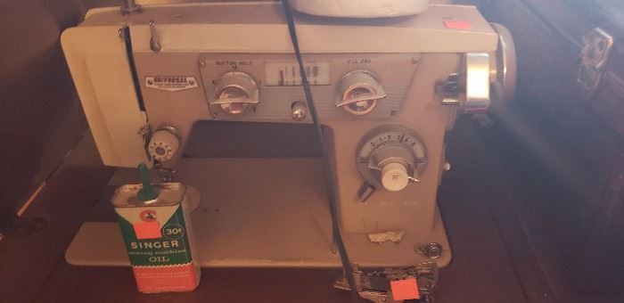 vintage sewing machine table