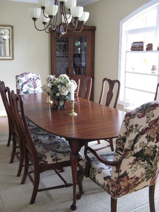 Lexington Cherry Dining Table & Eight Chairs