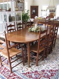 Harden Cherry Table and 8 Suter Dining Chairs 