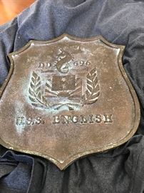 Bronze Ship Plaque for DD696, USS English