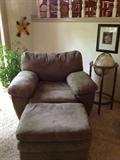 arm chair and ottoman