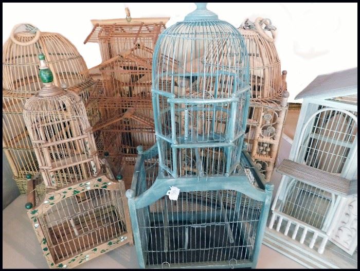 Decorative or for use bamboo and wooden Bird Cages.