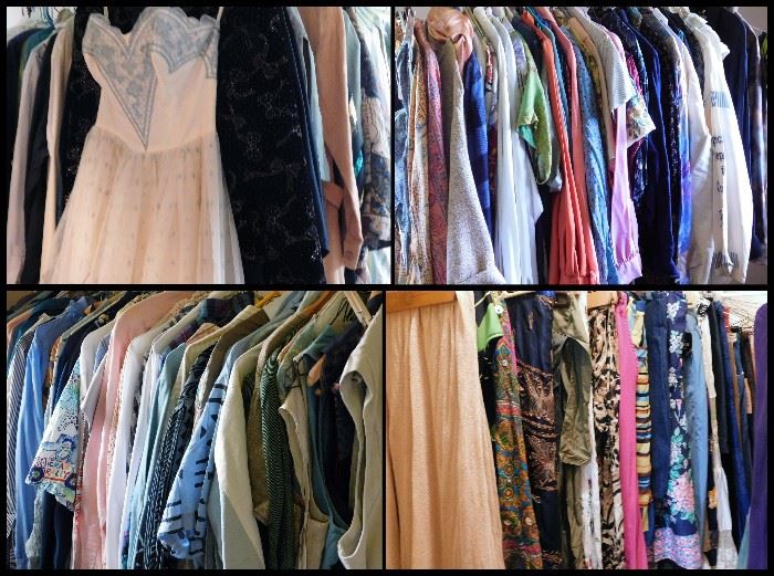  Hundreds of Vintage and Designer Clothes. Sizes xs to plus sizes.