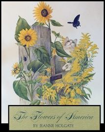 Sampling of the 14 prints by Jeanne Holgate. Unframed Franklin Mint "Flowers of America."