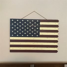 Large wooden flag