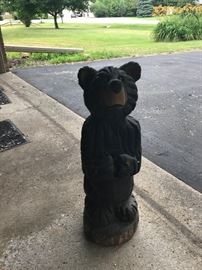Carved black bear 3 ft. high